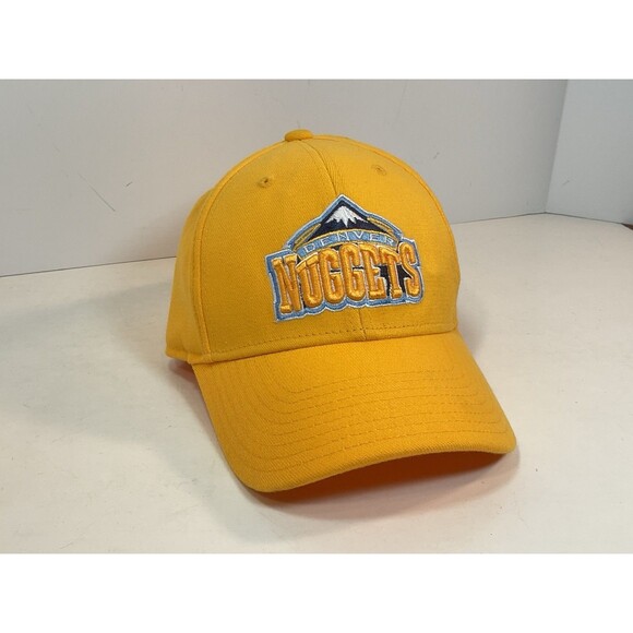 Adidas Denver Nuggets Hat Cap Adult One Size Fitted Yellow NBA Basketball New - Picture 1 of 9